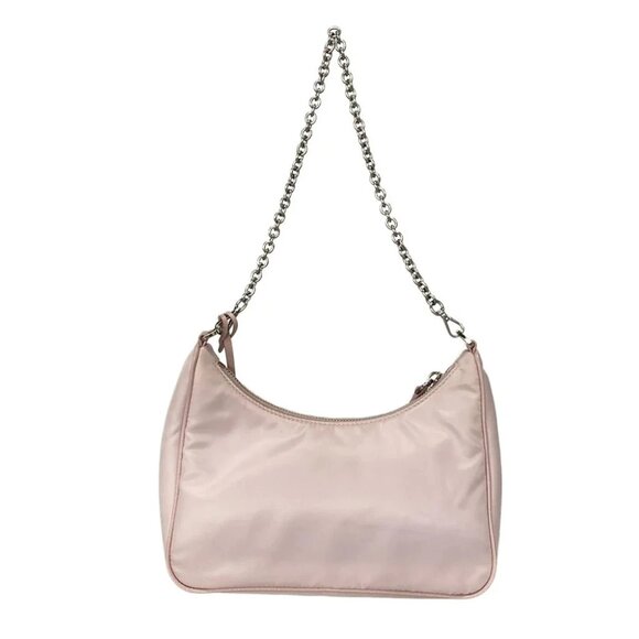 Auth PRADA Re-Edition 2005 Re-Nylon Bag Light Pink Nylon Saffiano Leather - Picture 2 of 14